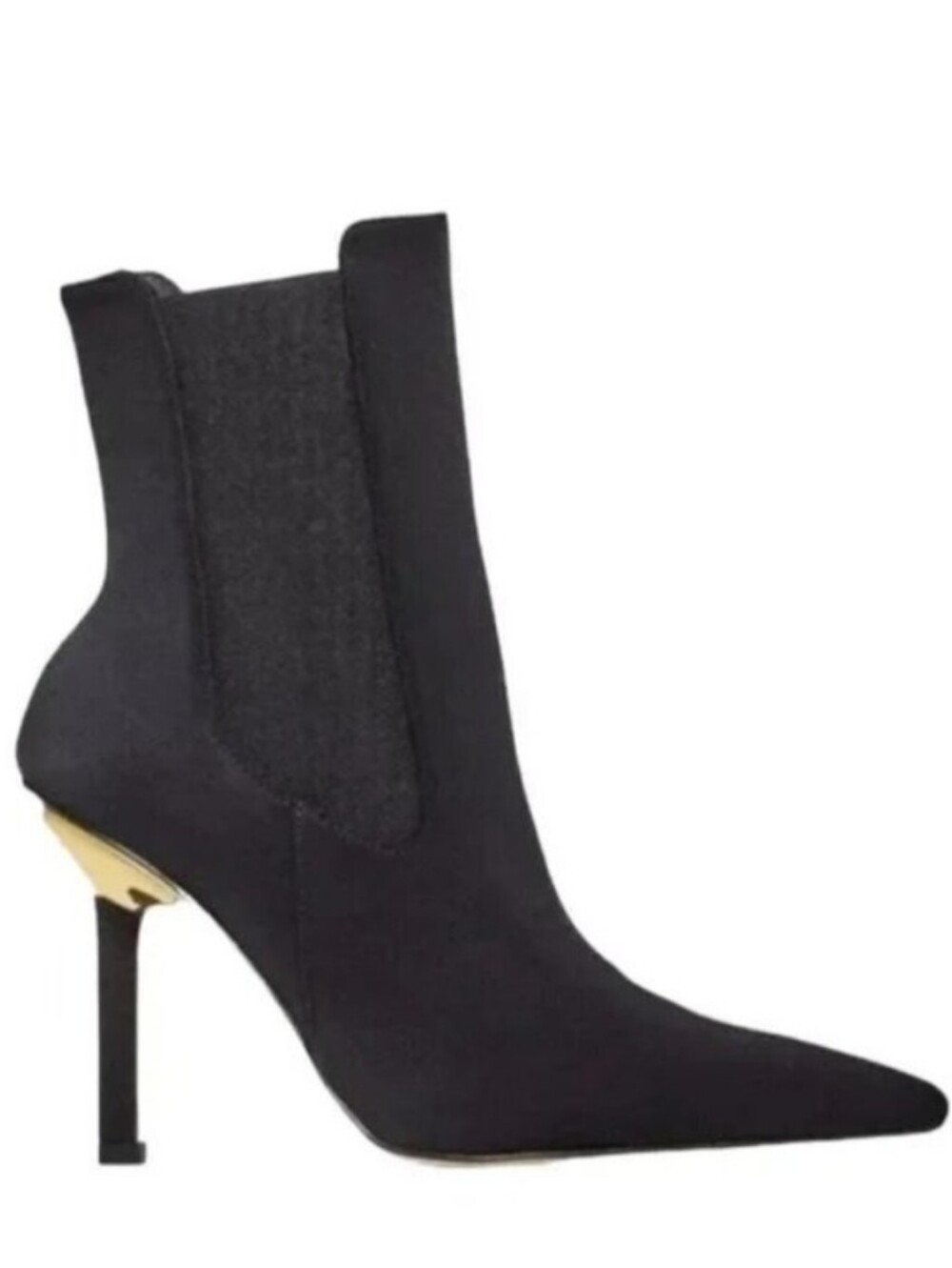 Good American High Kickstand Neoprene Boots Stiletto Pointed Black Size 9
